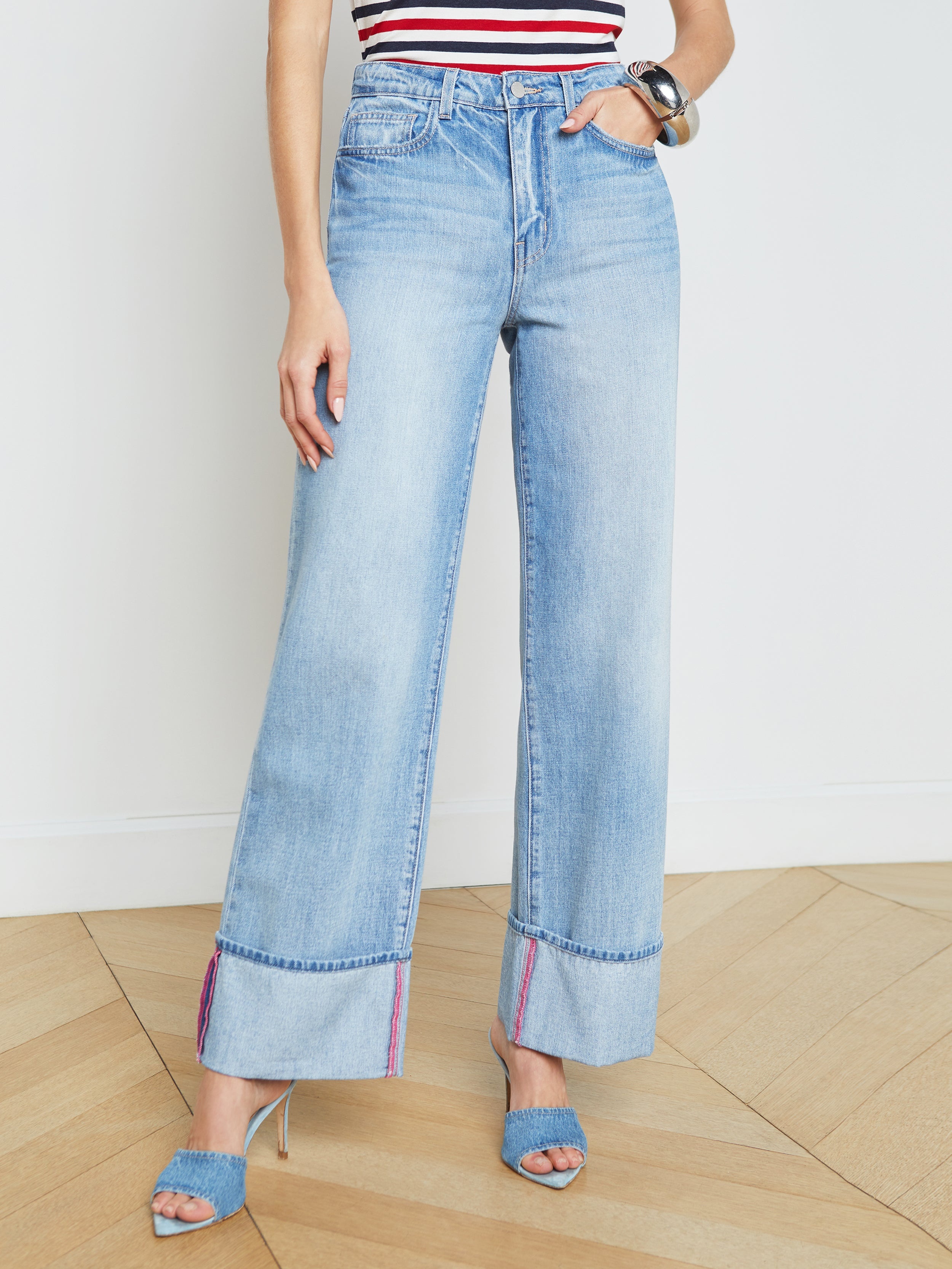 Miley Cuffed Wide-Leg Jean - 3