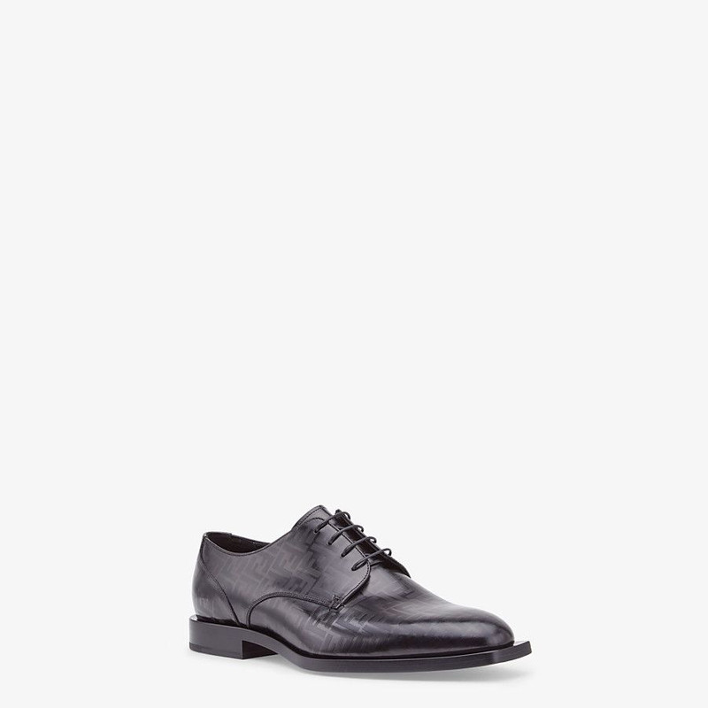 FENDI Black leather lace-ups outlook