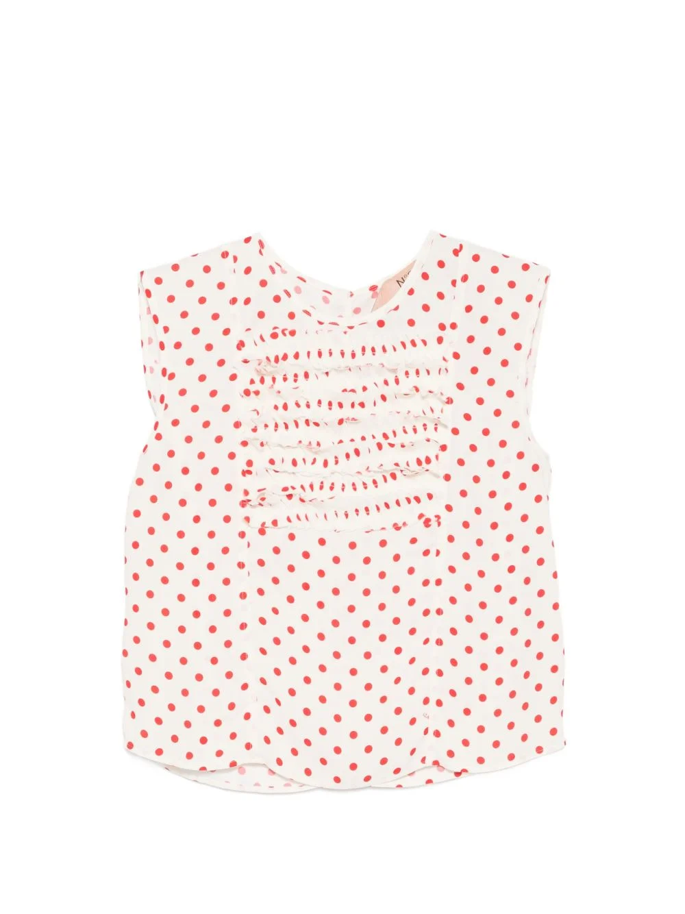 polka-dot-pattern blouse - 1