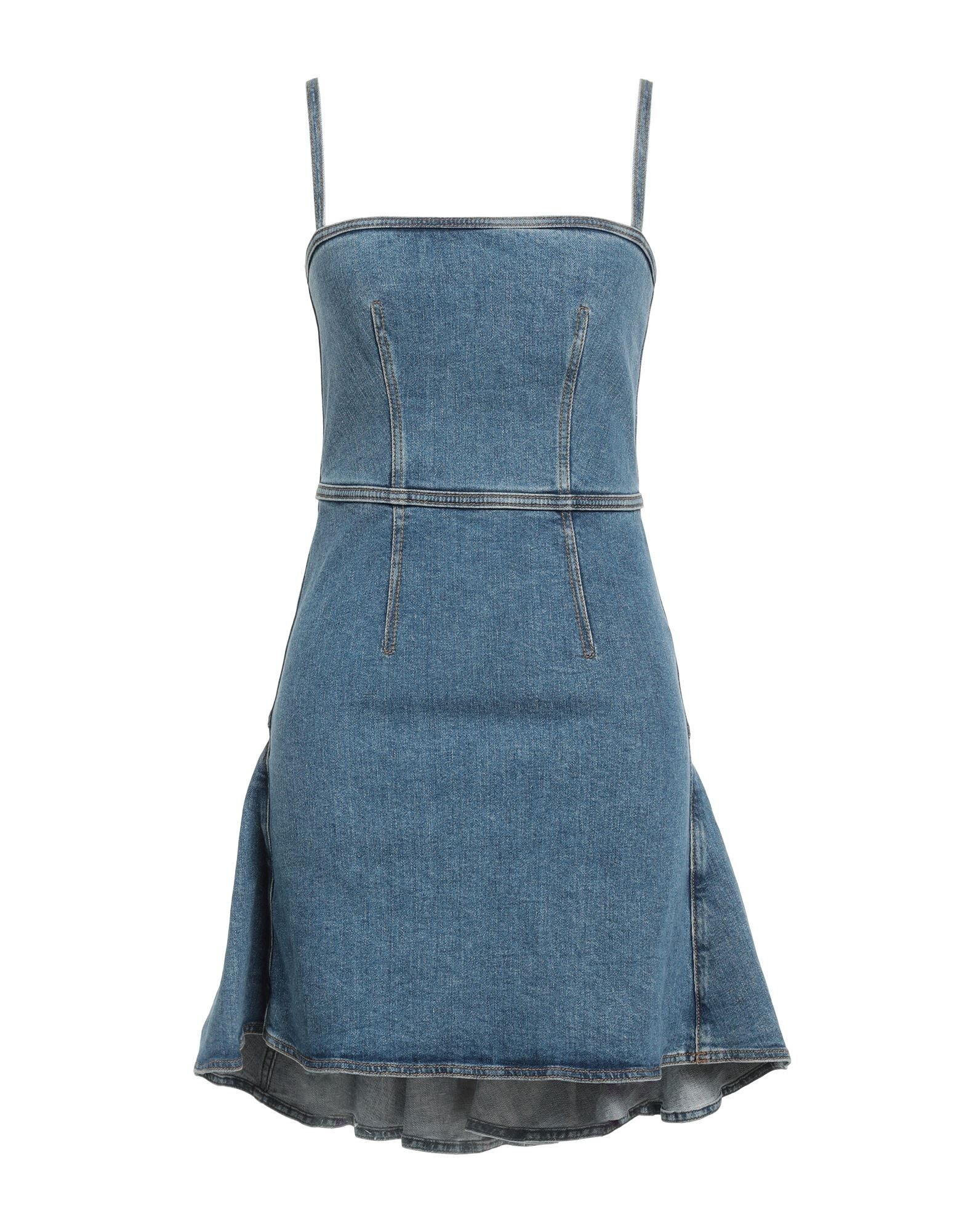 Alexander McQueen Blue Women's Denim Dress yoox REVERSIBLE