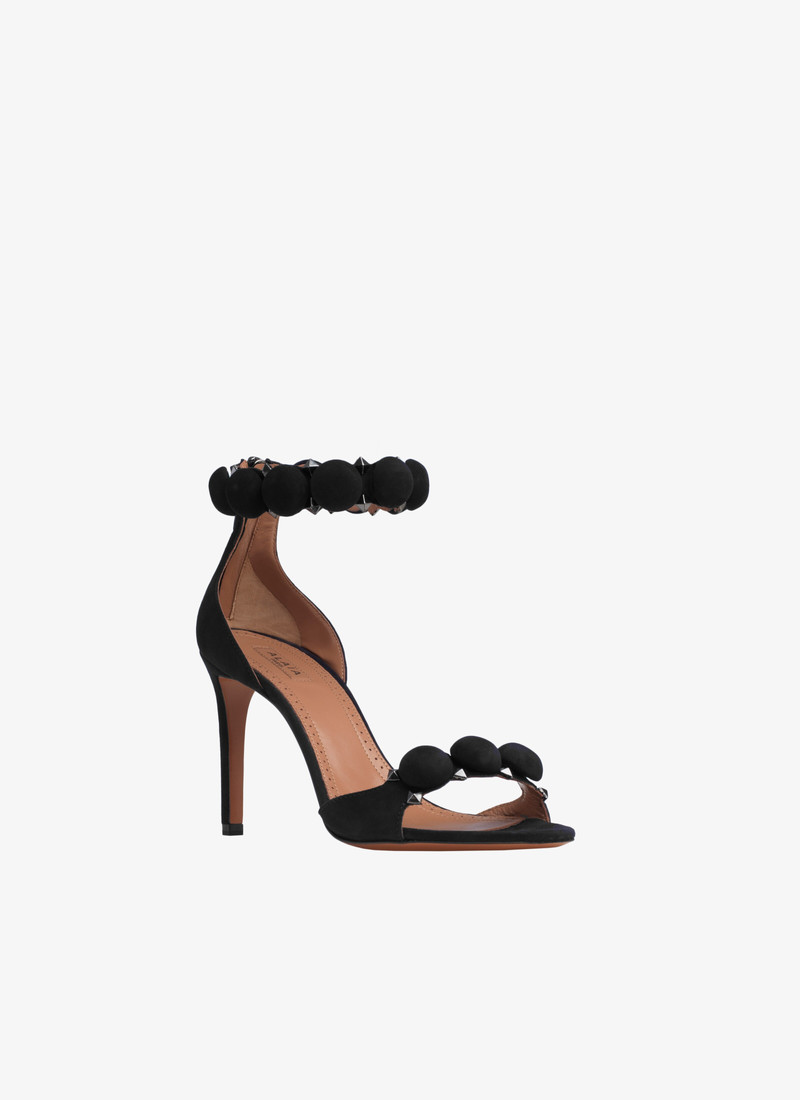 Alaïa BOMBE SANDALS IN SUEDE GOATSKIN outlook