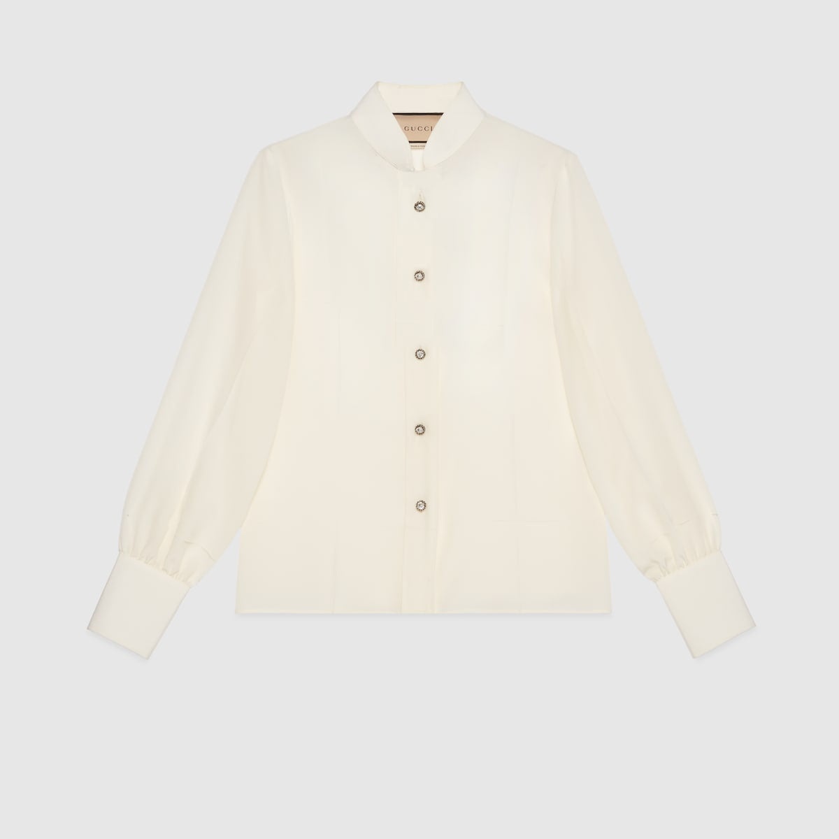Gucci Bow Silk Crepe De Chine Shirt - 2