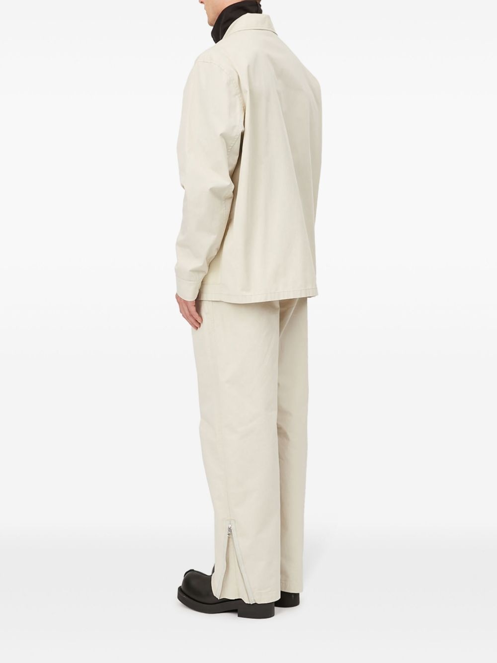 gabardine-weave cotton shirt jacket - 6