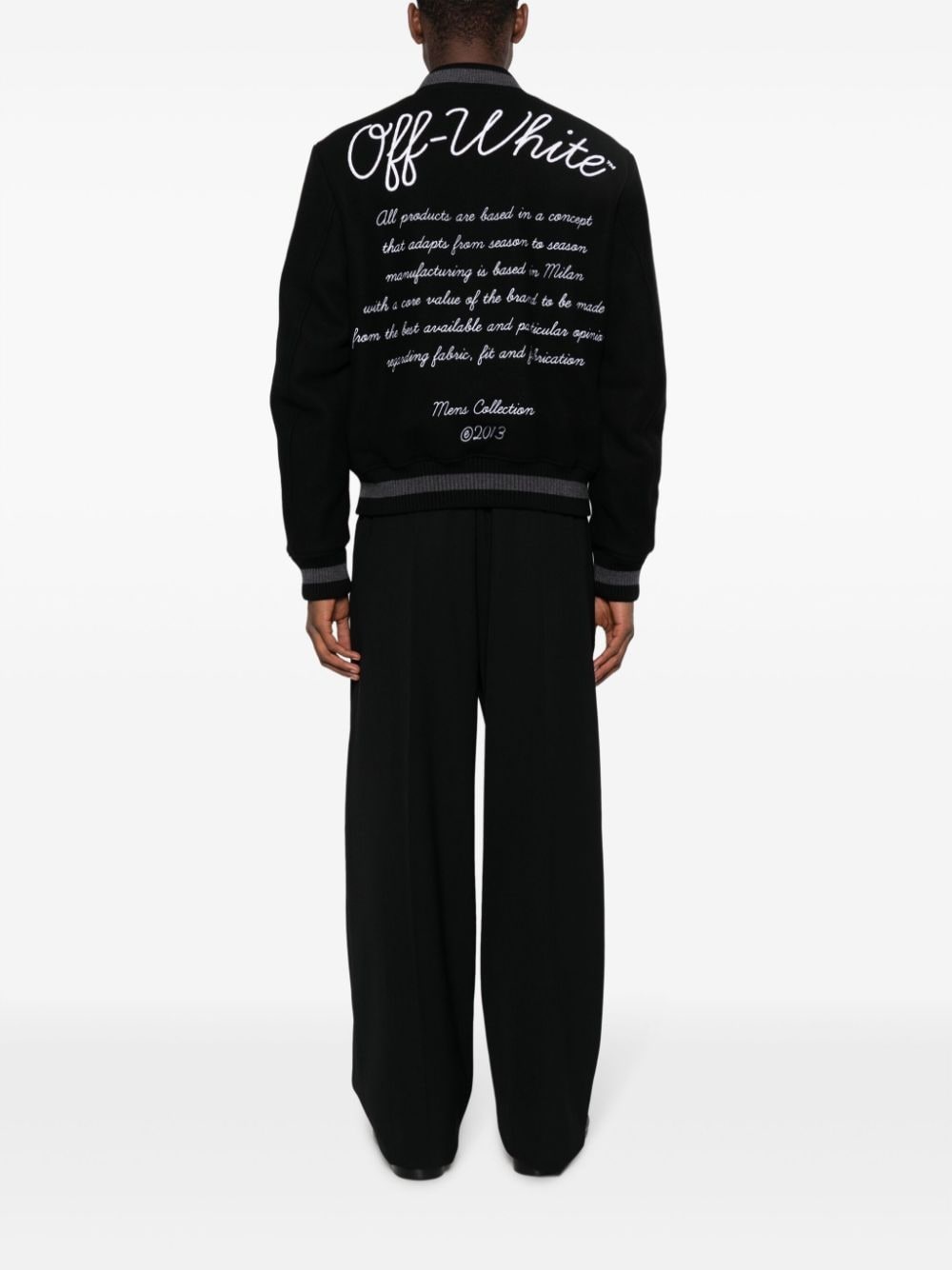 logo-appliquÃ© varsity bomber jacket - 2