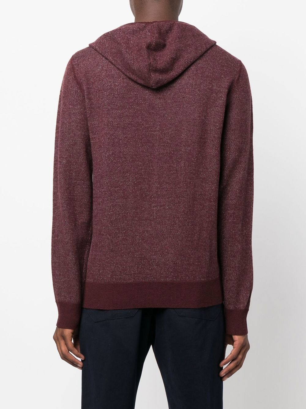 marl-knit wool hoodie - 4