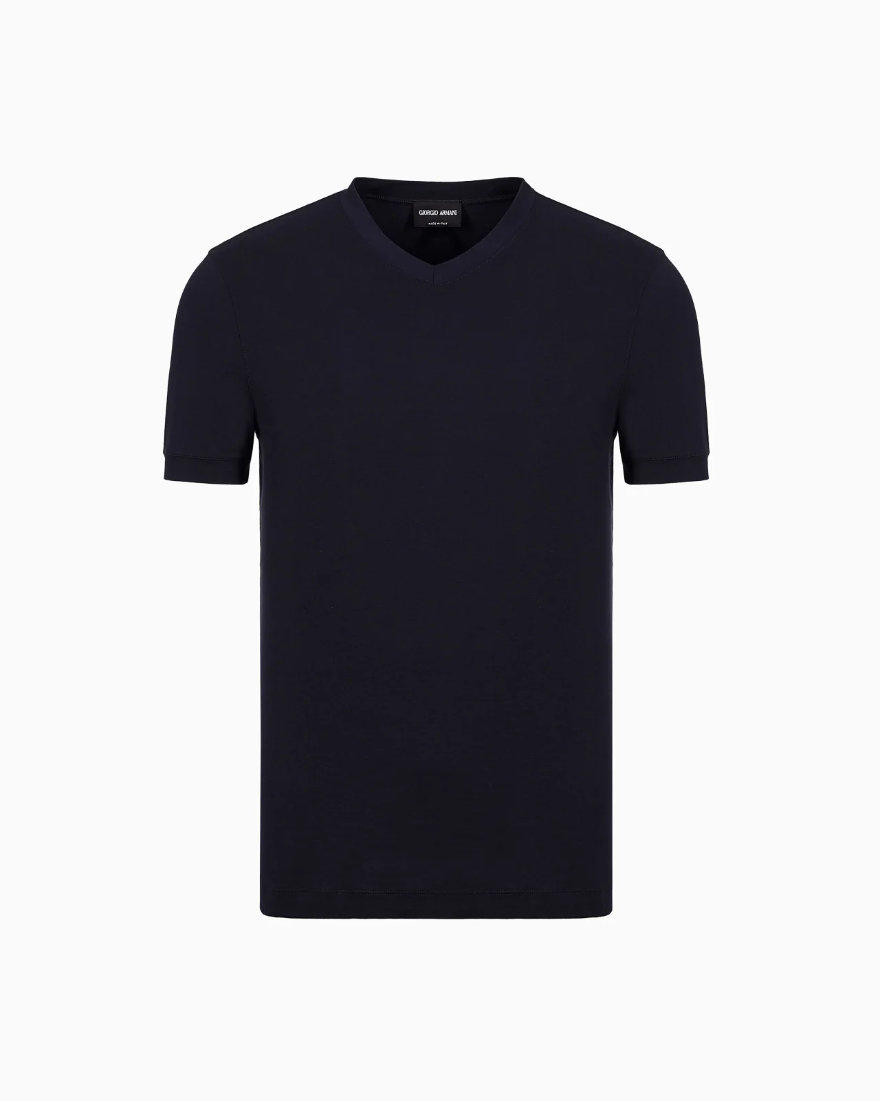 V-neck T-shirt Icon in stretch viscose jersey - 1