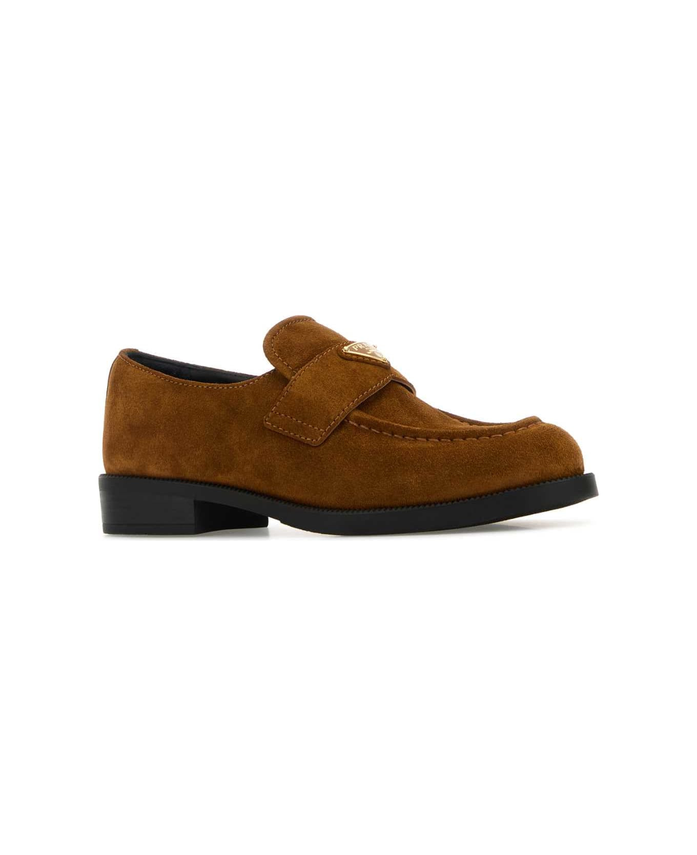 Camel Suede Loafers - 2