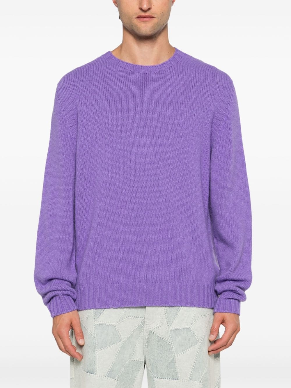 logo-intarsia jumper - 3