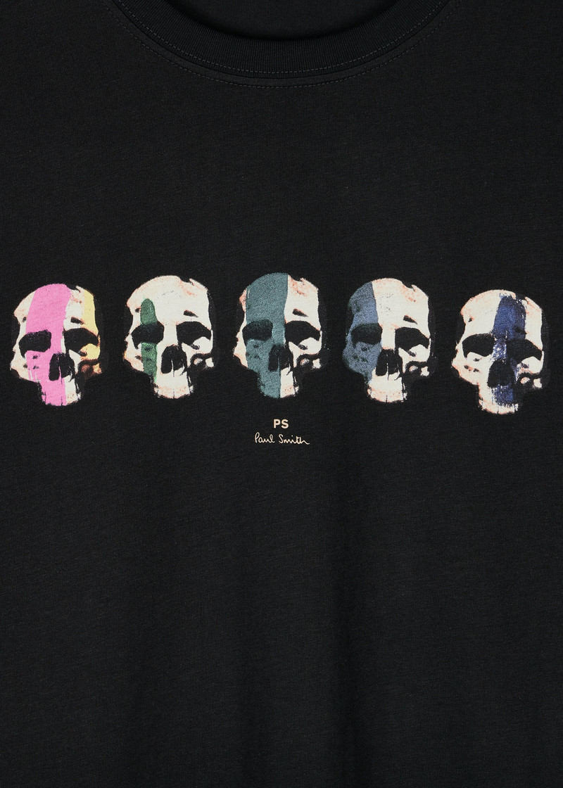 Paul Smith Black 'Skulls' Print T-Shirt outlook