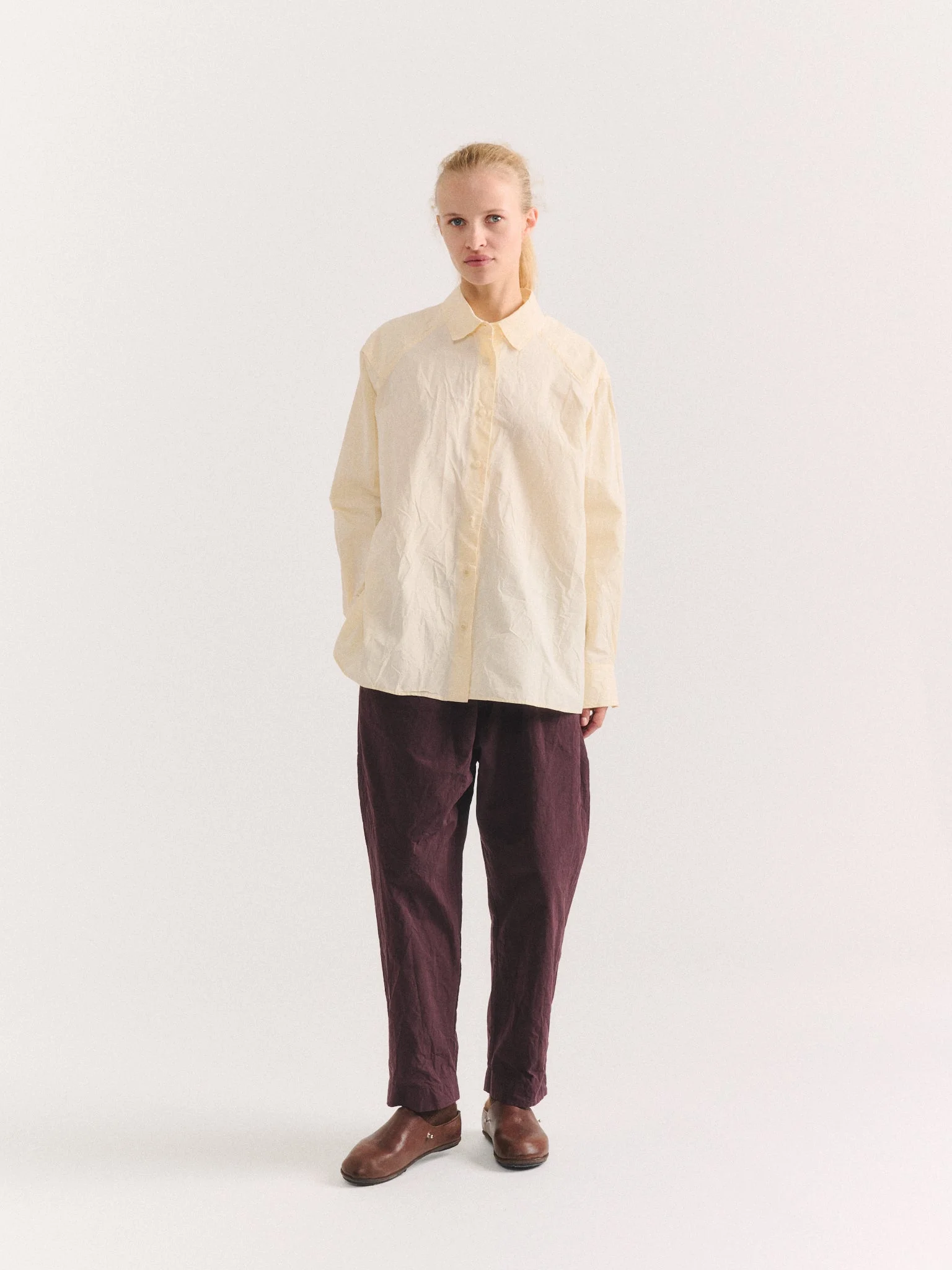 DRAYS TRAVAIL SHIRT - PAPER COT - IVORY - 1