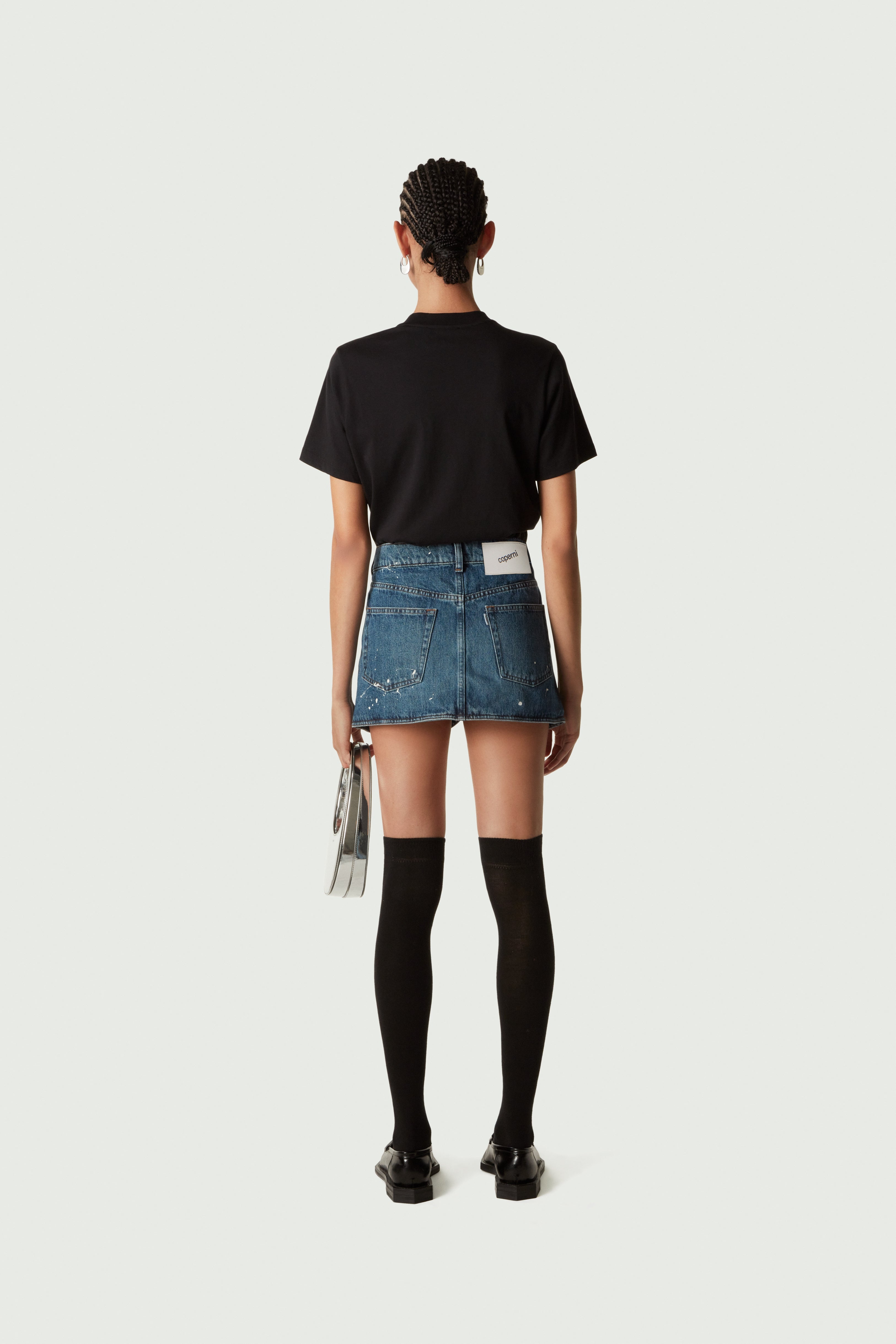 Denim Mini Skirt - 4