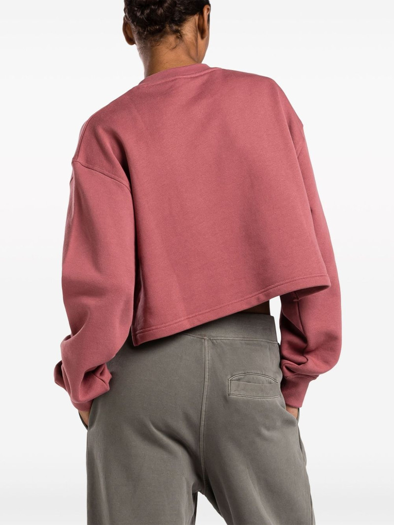 logo-embroidery cropped sweatshirt 4