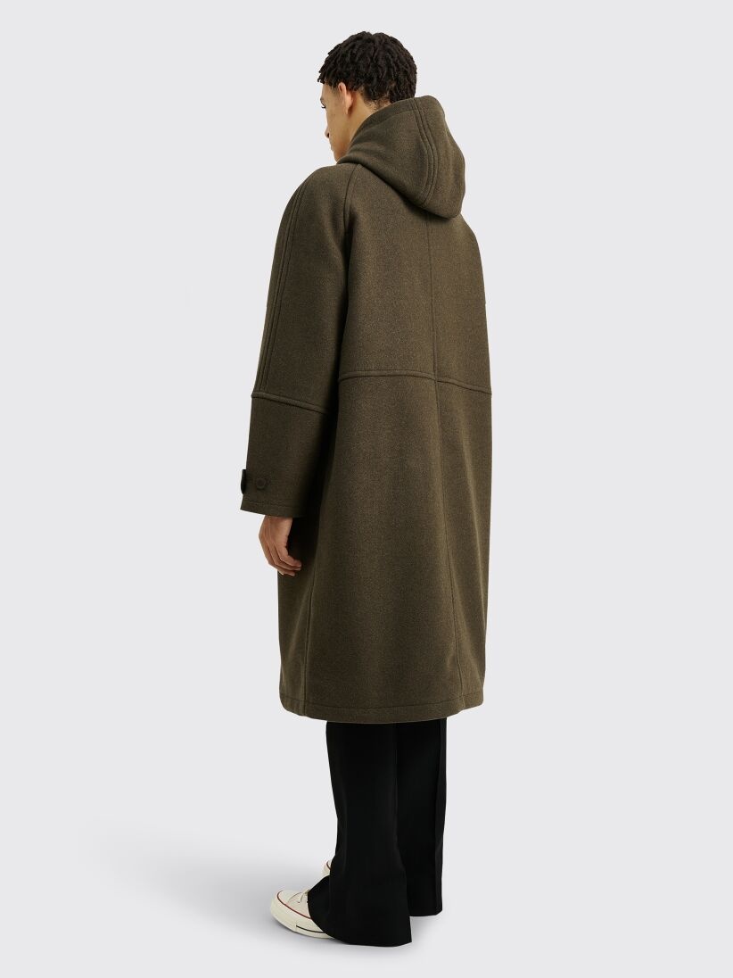 OUR LEGACY DUFFEL COAT ABBEY MELTON MOSS GREEN - 4