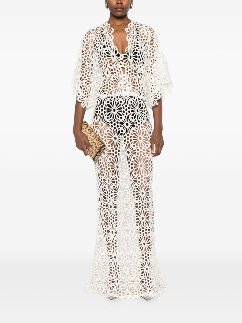 NORMA KAMALI Obie floral-lace maxi dress outlook