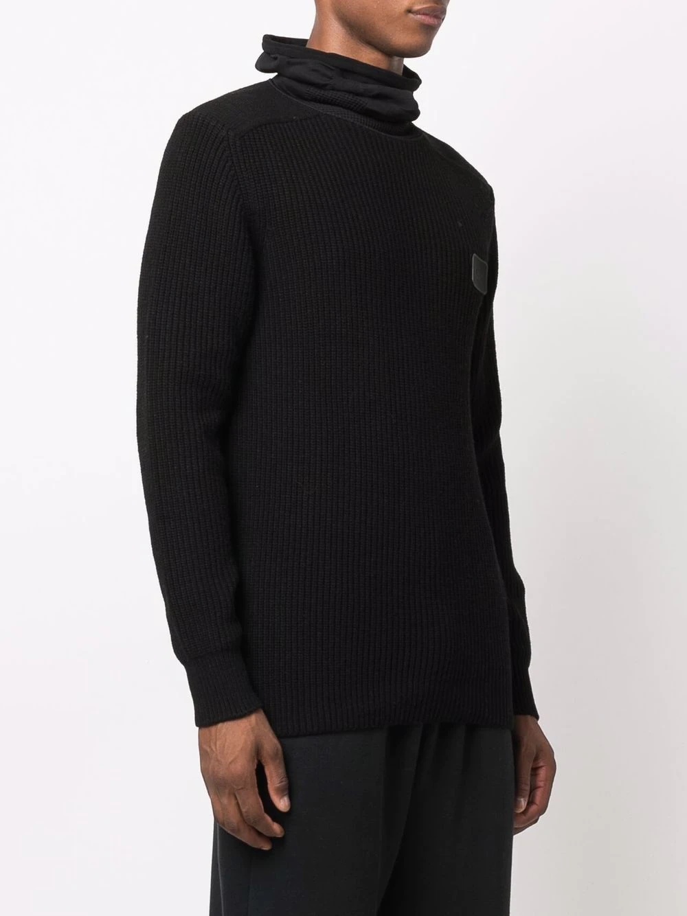 logo-patch roll-neck jumper - 3