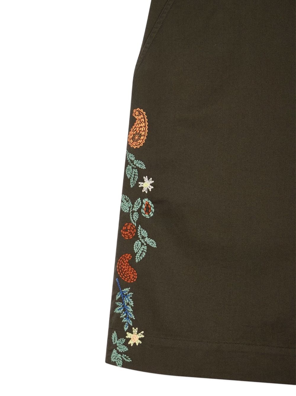 embroidered cotton shorts - 2