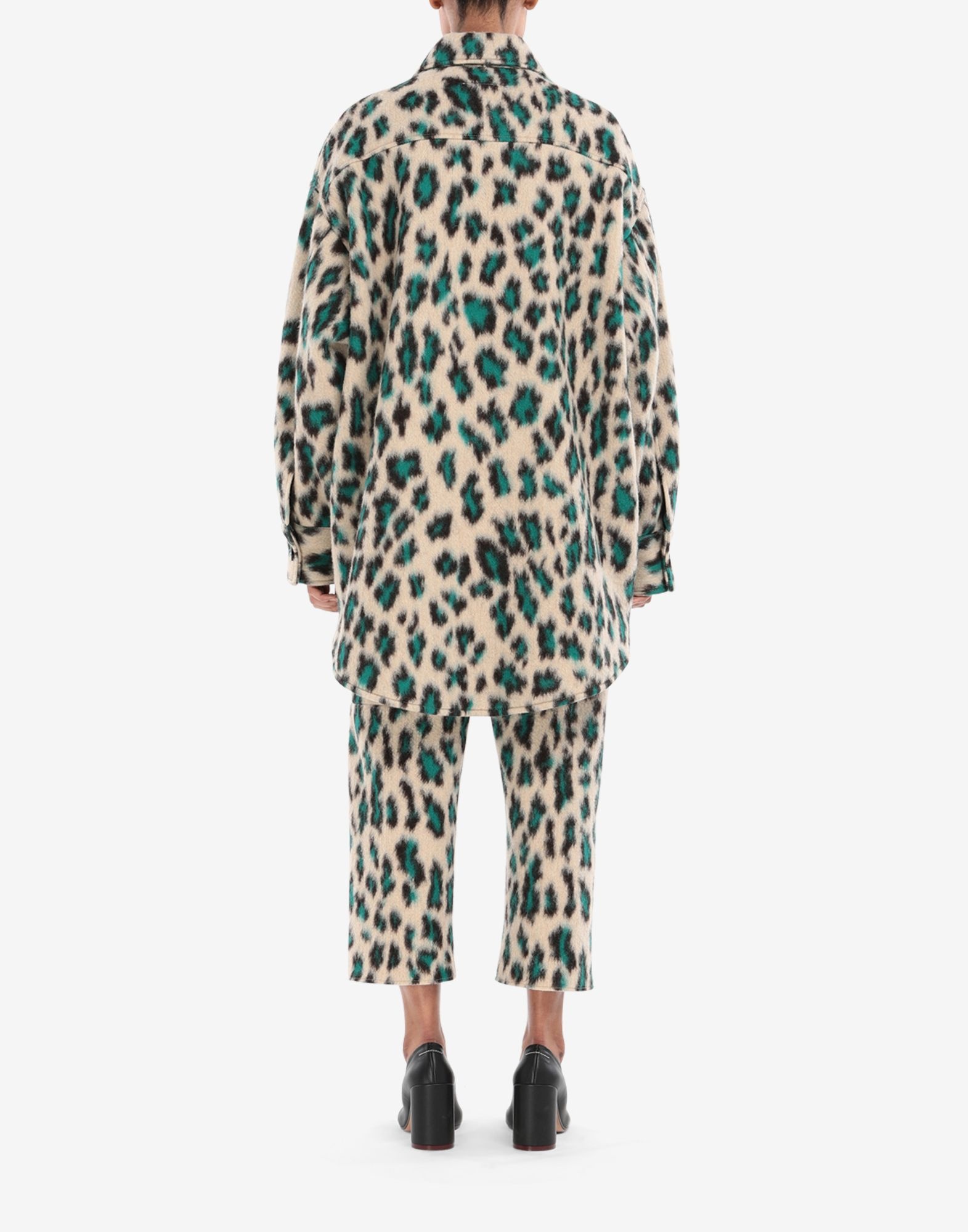 Oversized leopard jacquard coat - 4