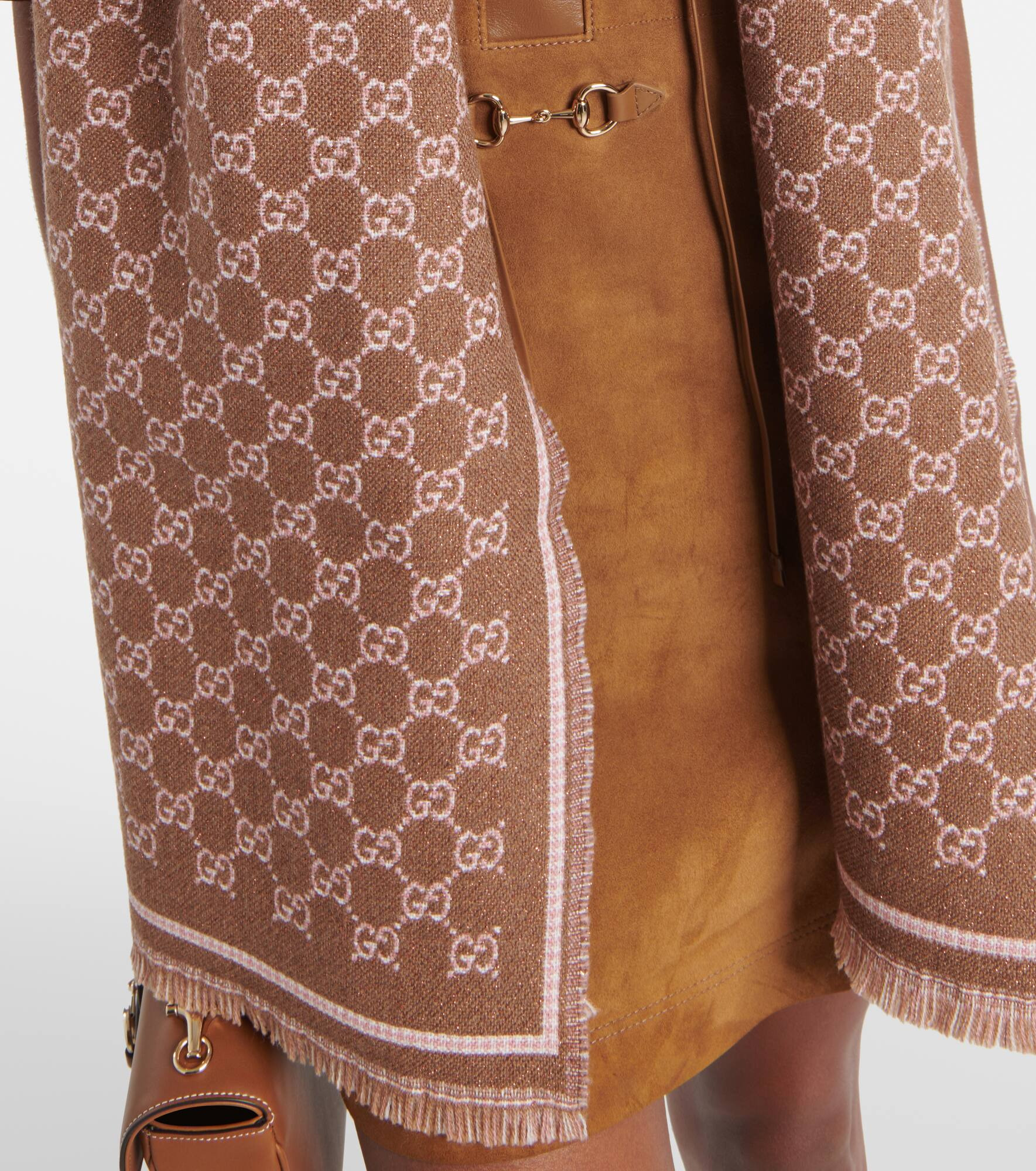 GG wool-blend jacquard scarf - 3