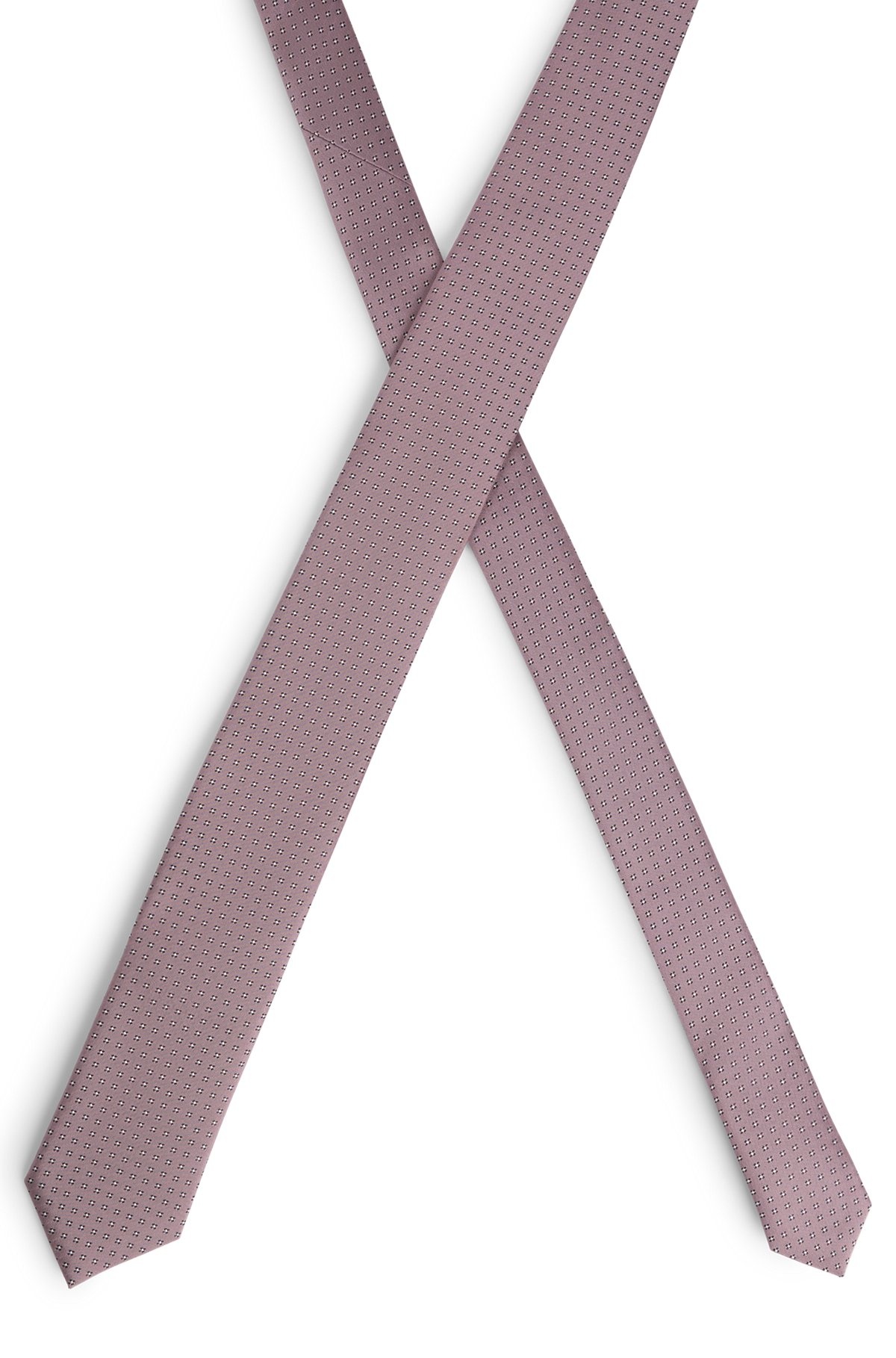 SILK-BLEND TIE WITH JACQUARD-WOVEN PATTERN - 4