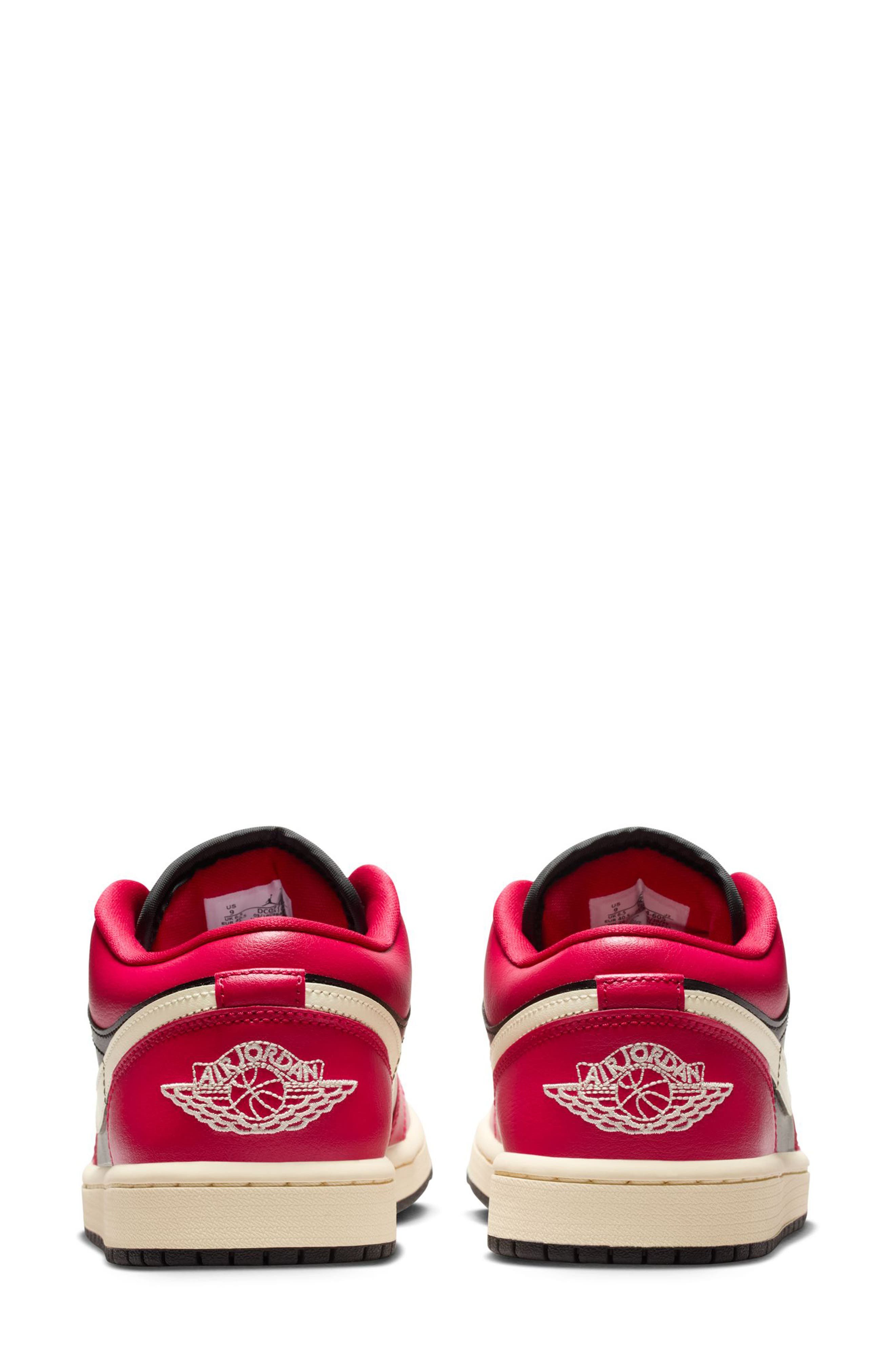Air Jordan 1 Low Sneaker in Mystic Hibiscus/Milk/Black at Nordstrom - 5