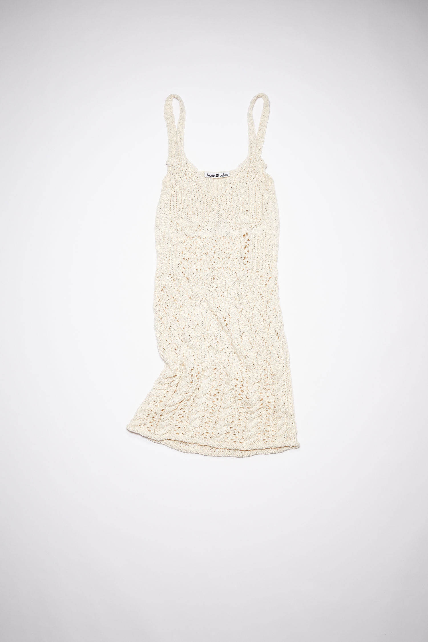 Knitted mini dress - Warm white - 5