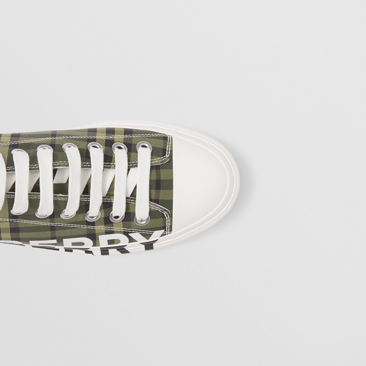 Logo Print Check Cotton Sneakers – Online Exclusive - 3