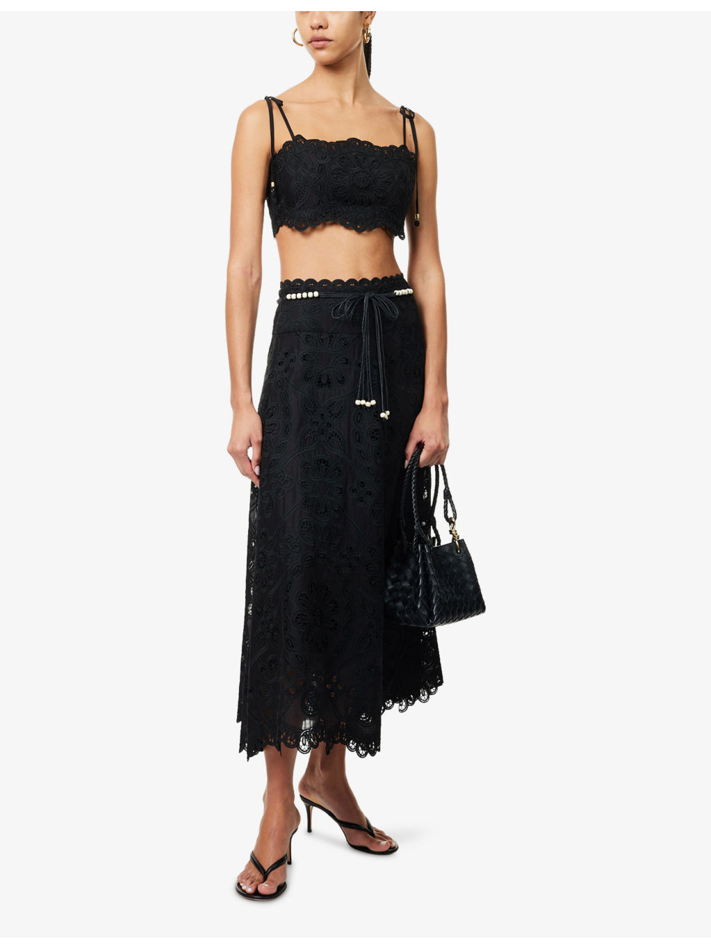 Rhiannon Embroidered Cotton Midi Skirt - 2