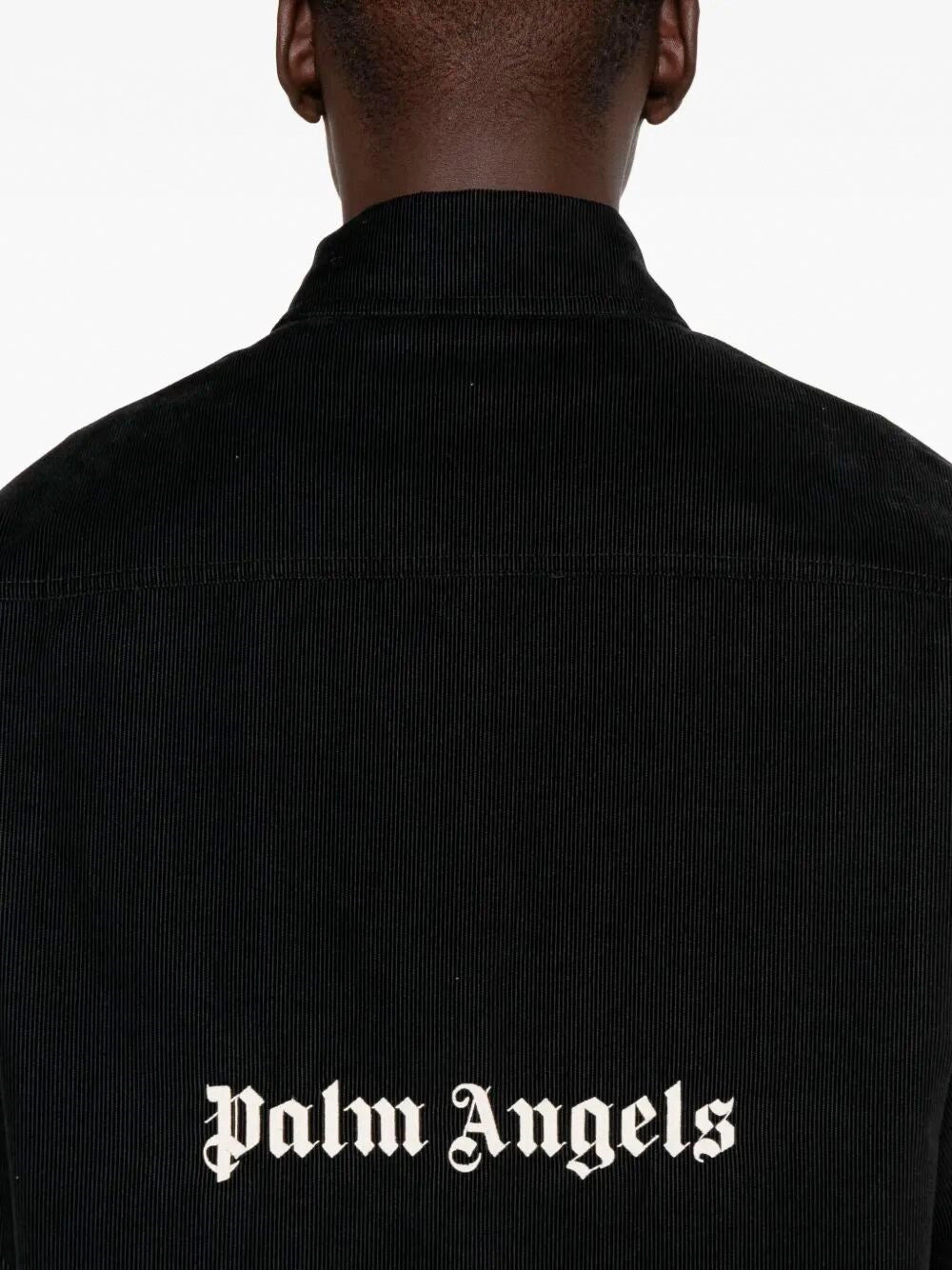 Palm Angels Men `Classic Logo` Cord Overshirt - 4