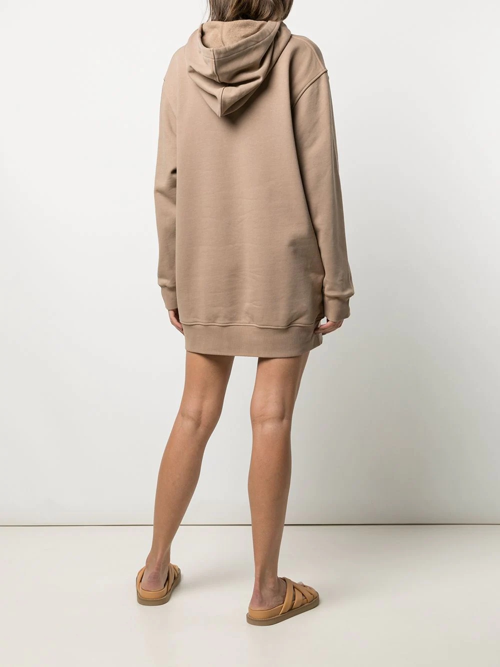 drawstring-hooded dress - 4