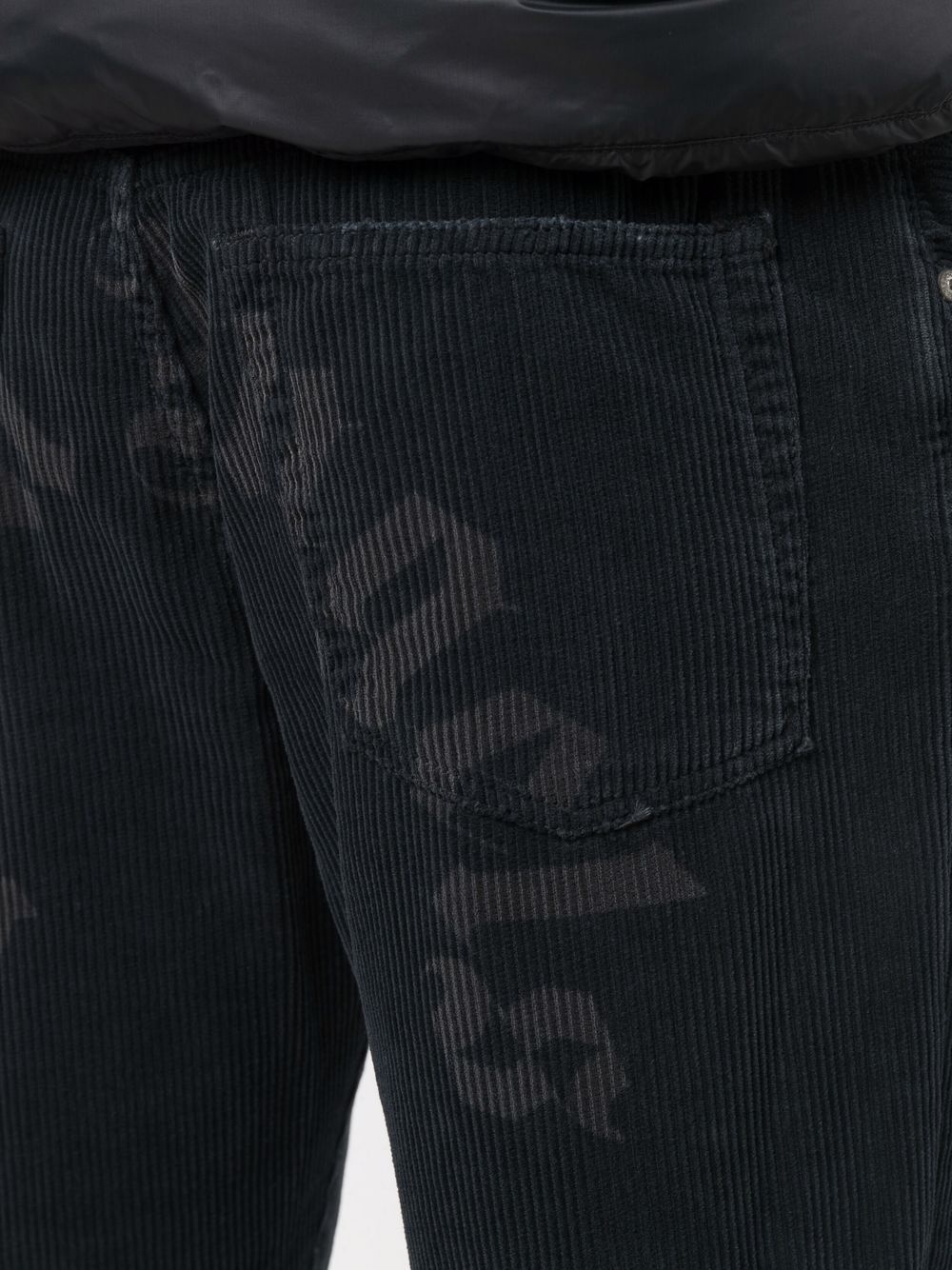 logo-print corduroy trousers - 5