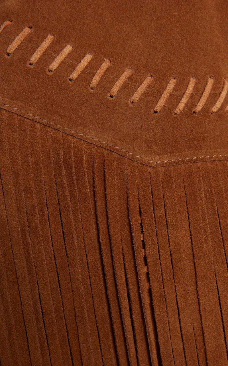Suede Fringed Body Jacket brown 7