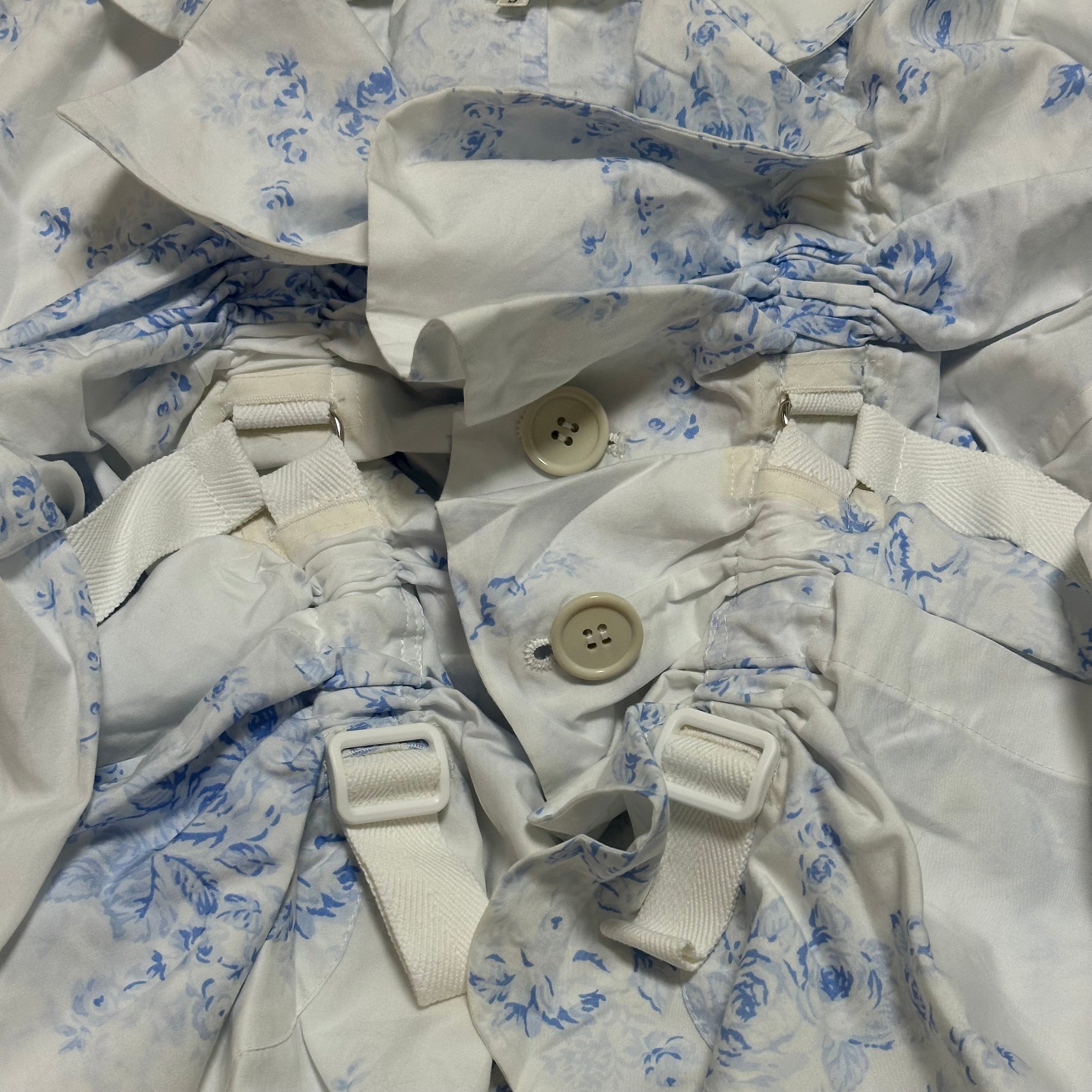 JUNYA WATANABE Spring Summer 2003 Floral Print Parachute Shirt and Midi Skirt Set Up - 4