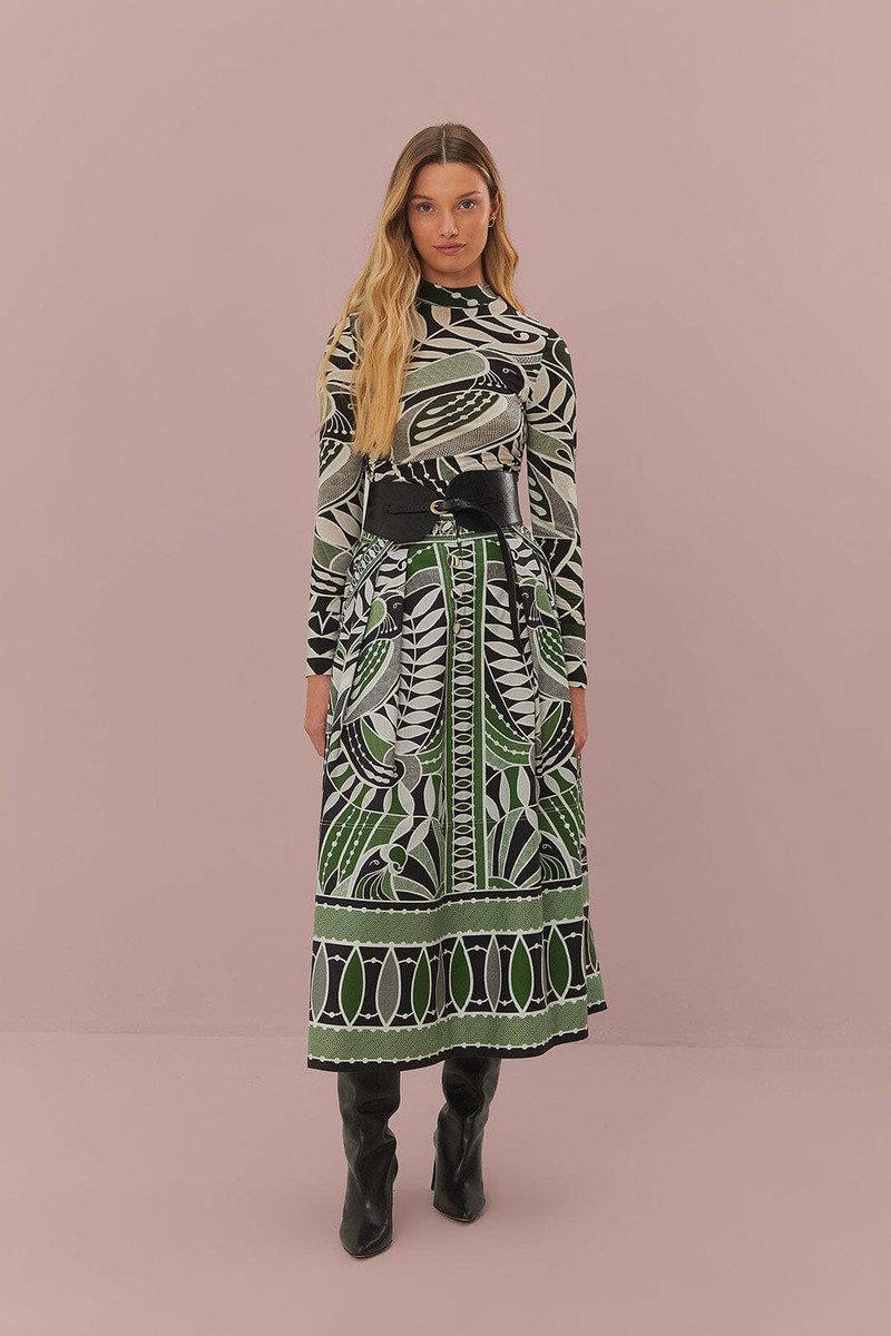 Black Lace Nature Maxi Skirt 3