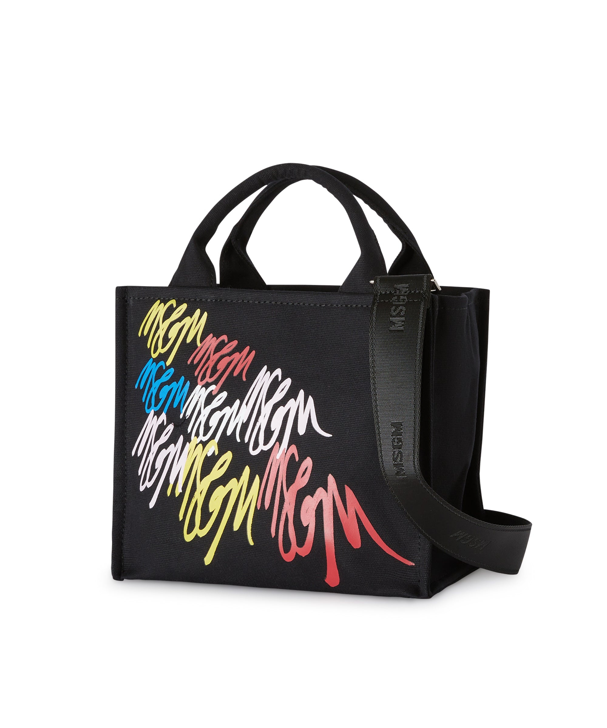 Blended cotton MSGM mini Canvas Tote Bag - 3