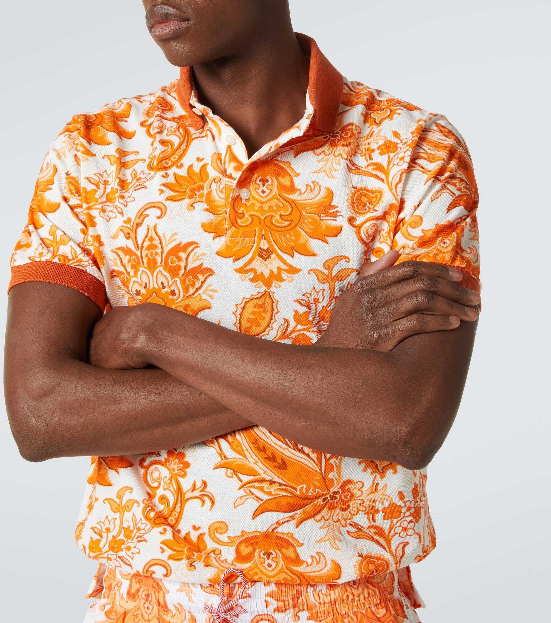 Printed cotton polo shirt - 5
