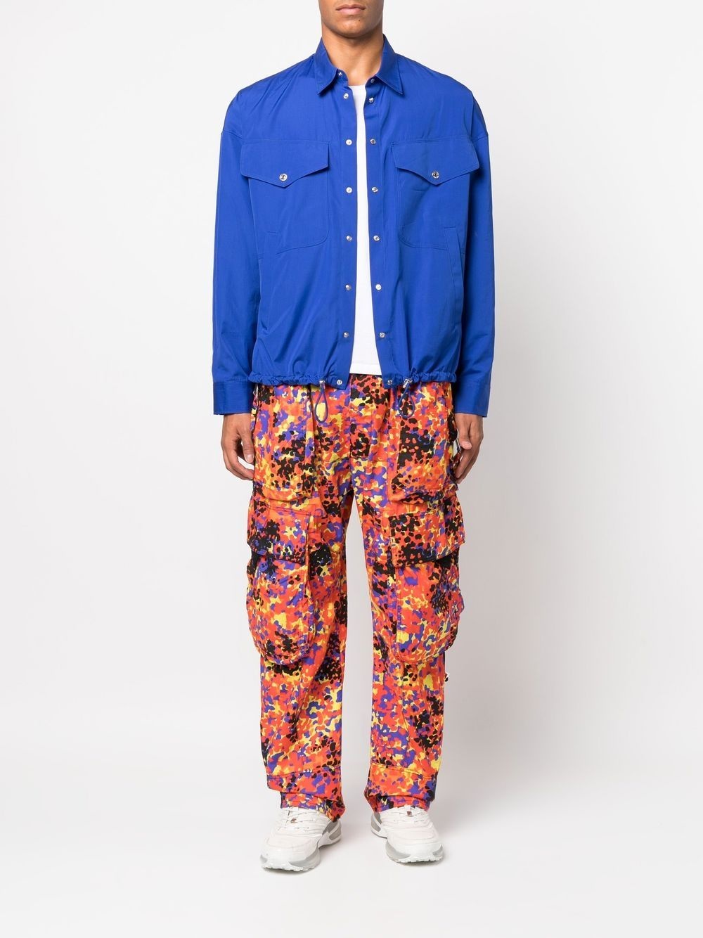 logo-print button-up shirt - 2