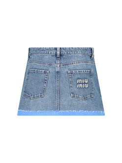 Miu Miu Women Denim Mini Skirt - 2