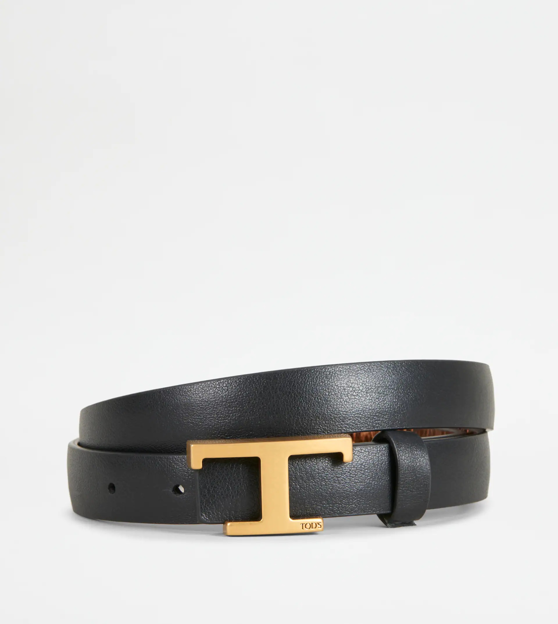 BELT IN LEATHER - GOLD - 3