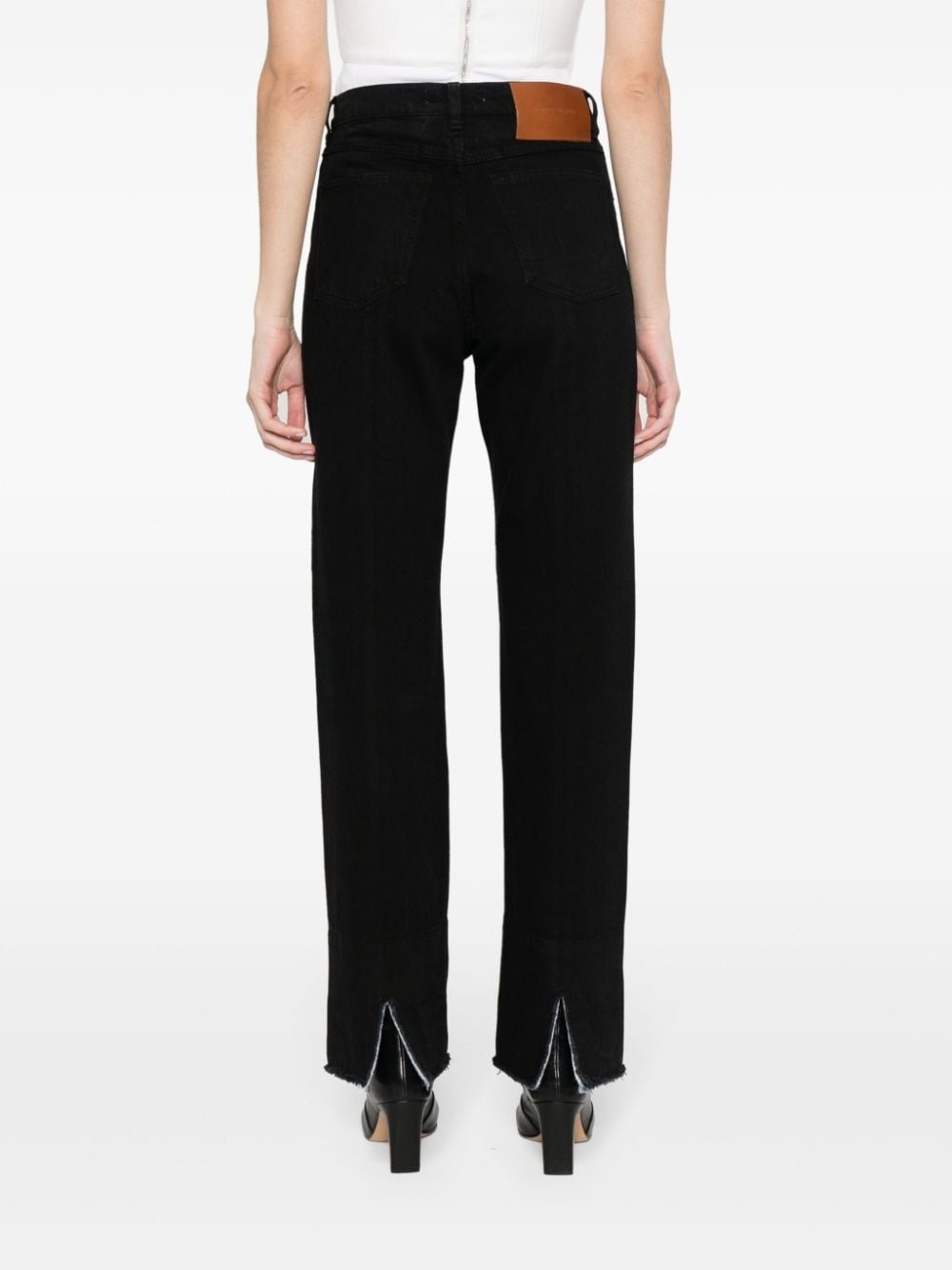 high-waist straight-leg jeans - 4