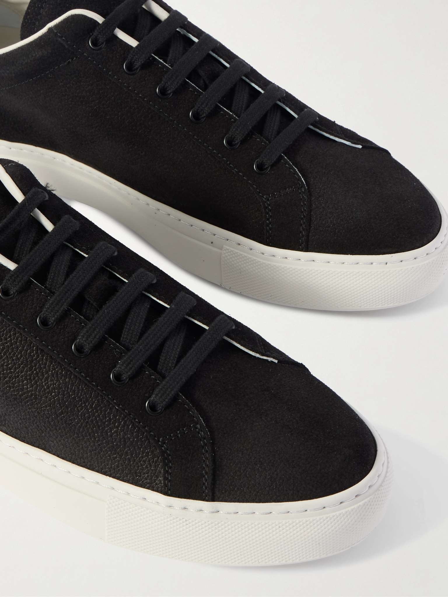 Retro Classic Suede-Trimmed Full-Grain Leather Sneakers - 5