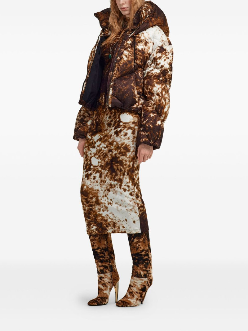 Roberto Cavalli appaloosa-print puffer jacket outlook