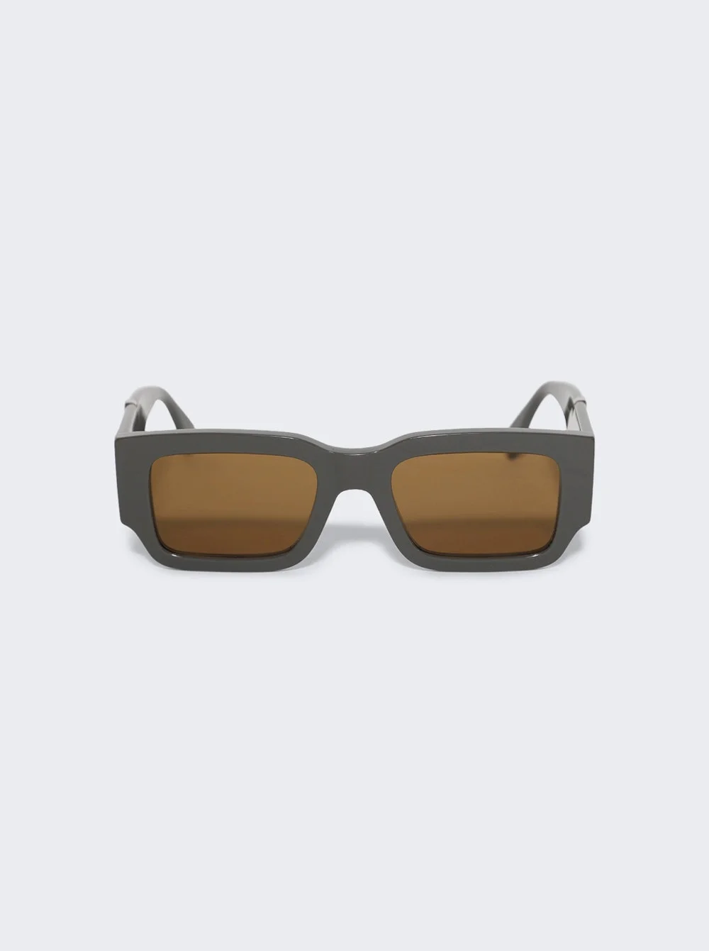Diagonal Sunglasses Grey And Brown - 1