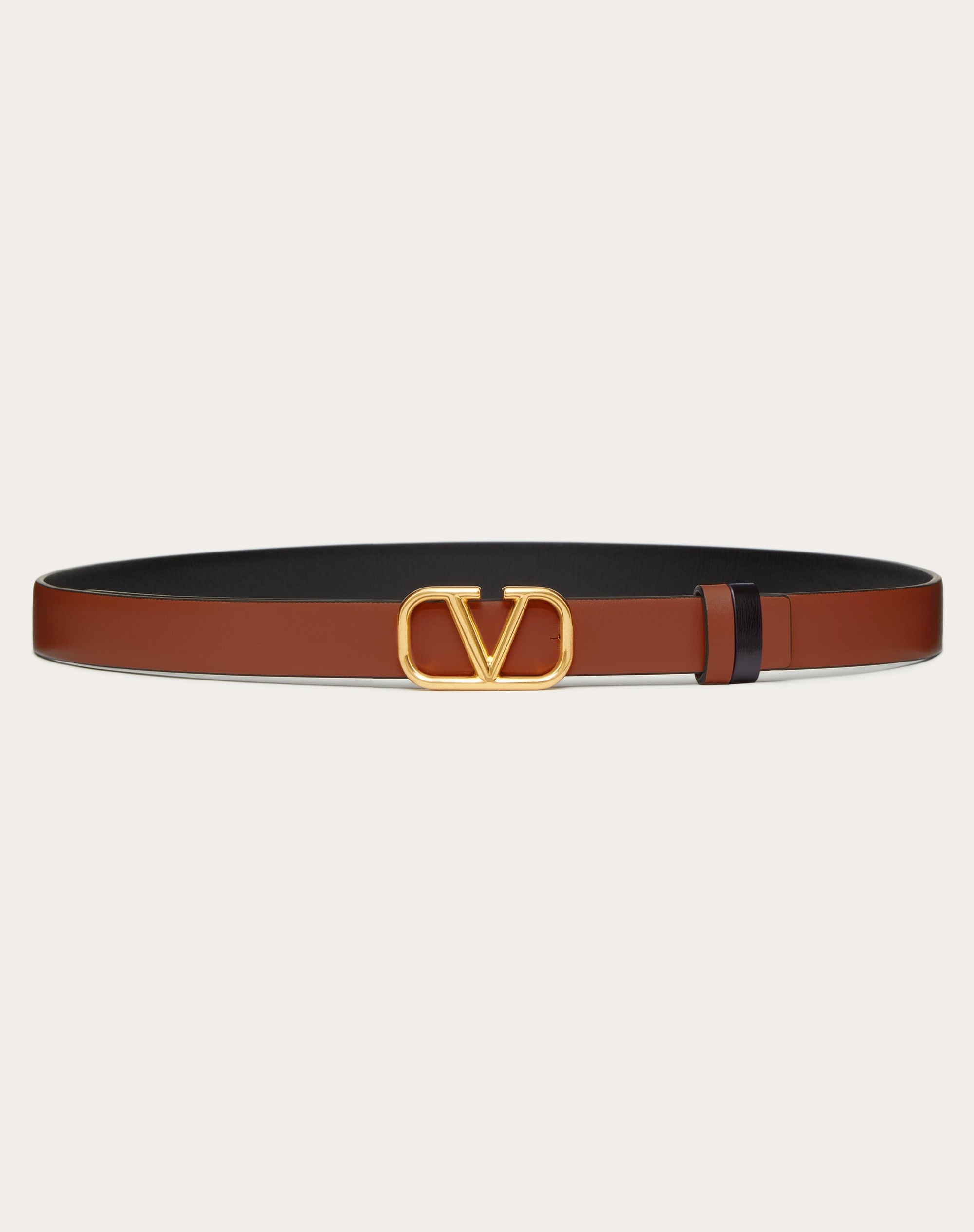 REVERSIBLE VLOGO SIGNATURE BELT IN GLOSSY CALFSKIN 20 MM - 1