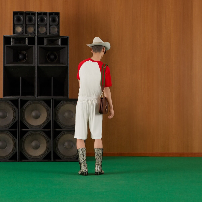 Viscose shorts with Interlocking G 3