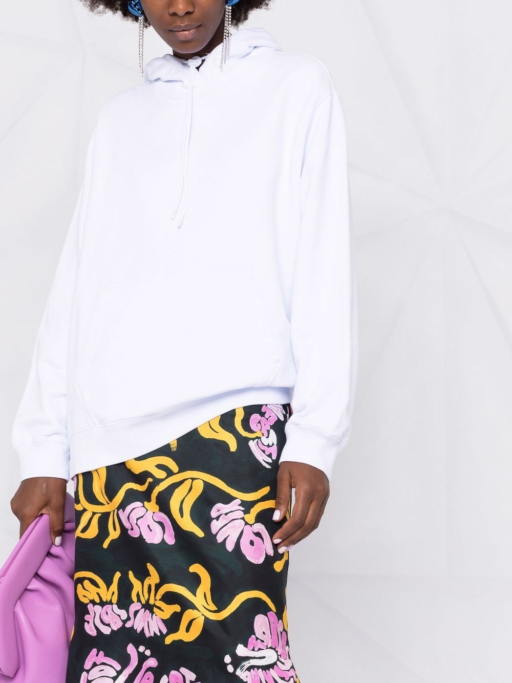 logo-print cotton hoodie - 5