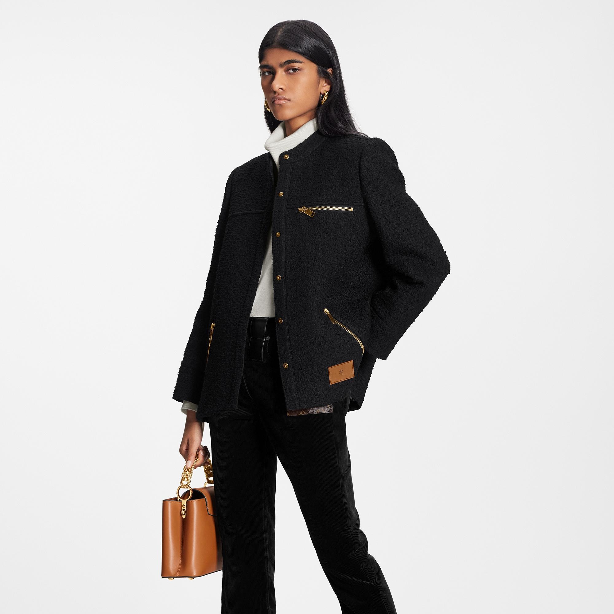 Louis Vuitton Bouclé Wool Officer Jacket | REVERSIBLE 