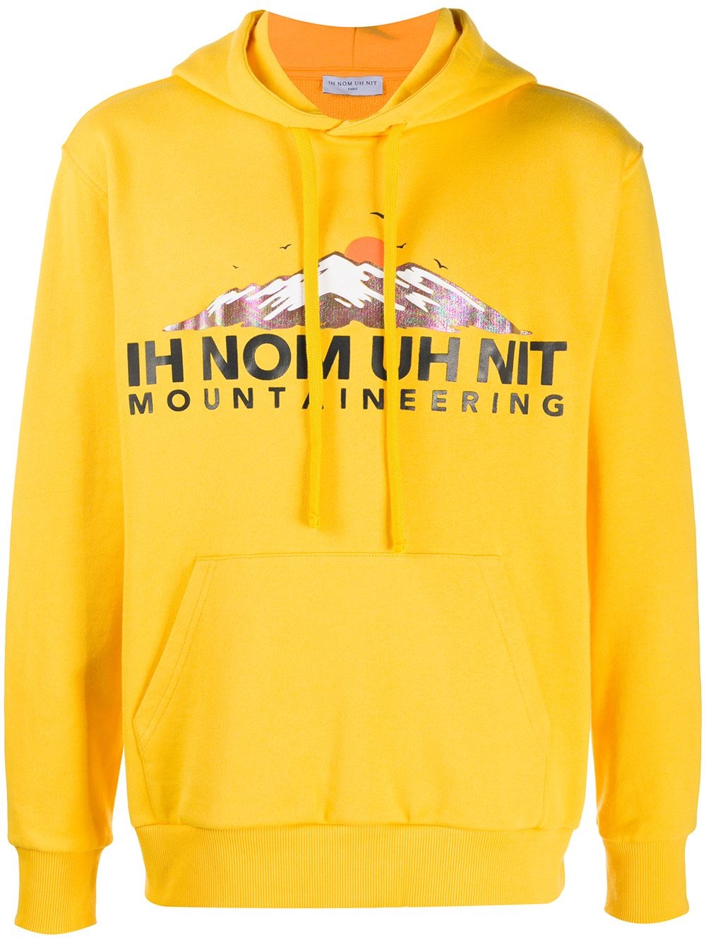 logo-print cotton hoodie - 1