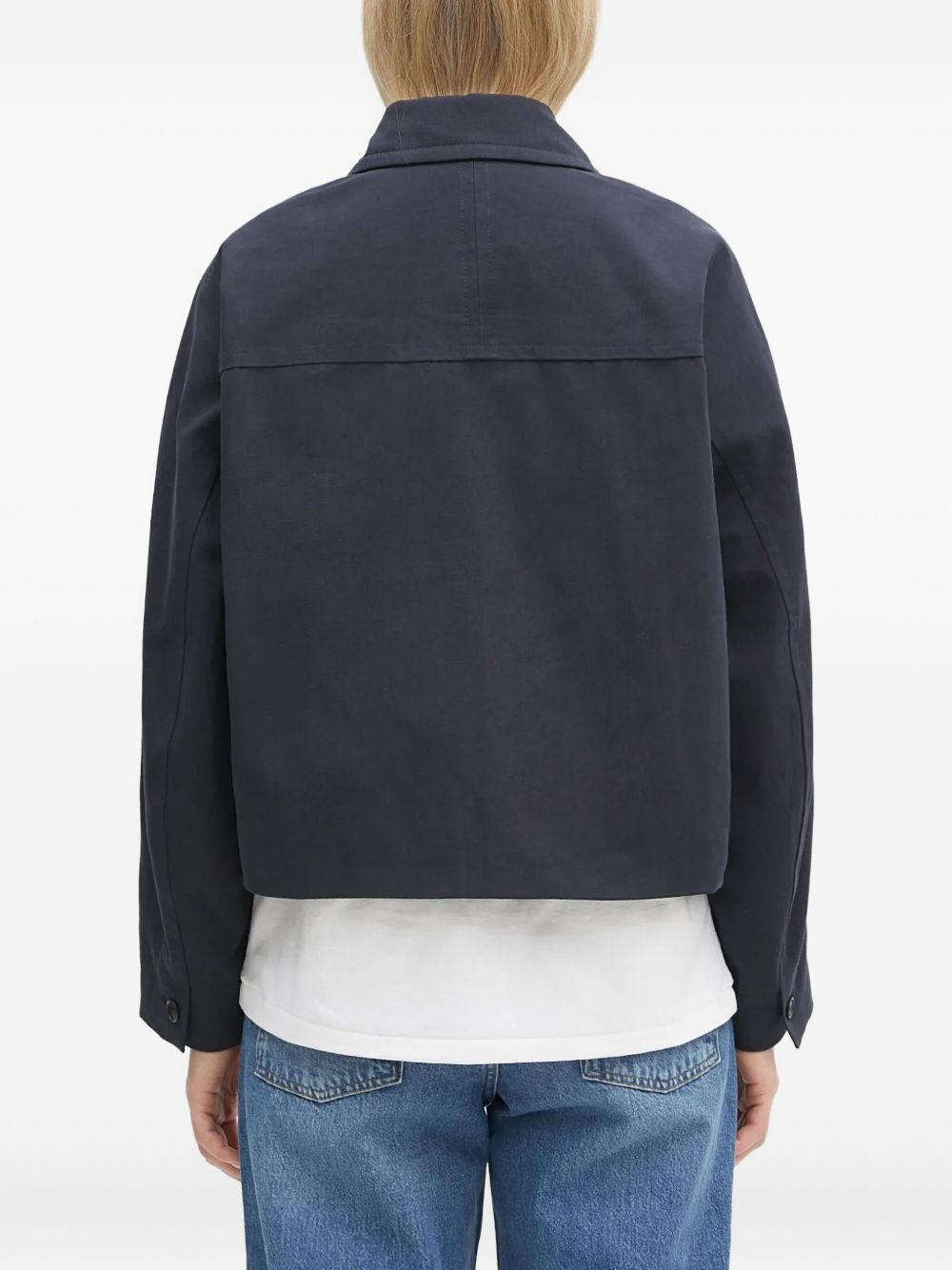 patch-pocket cropped jacket - 3