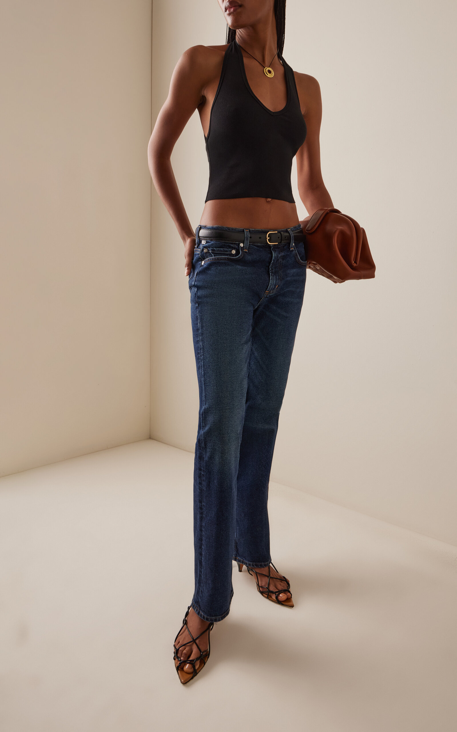 Genova Stretch Low-Rise Bootcut Jeans dark wash - 2