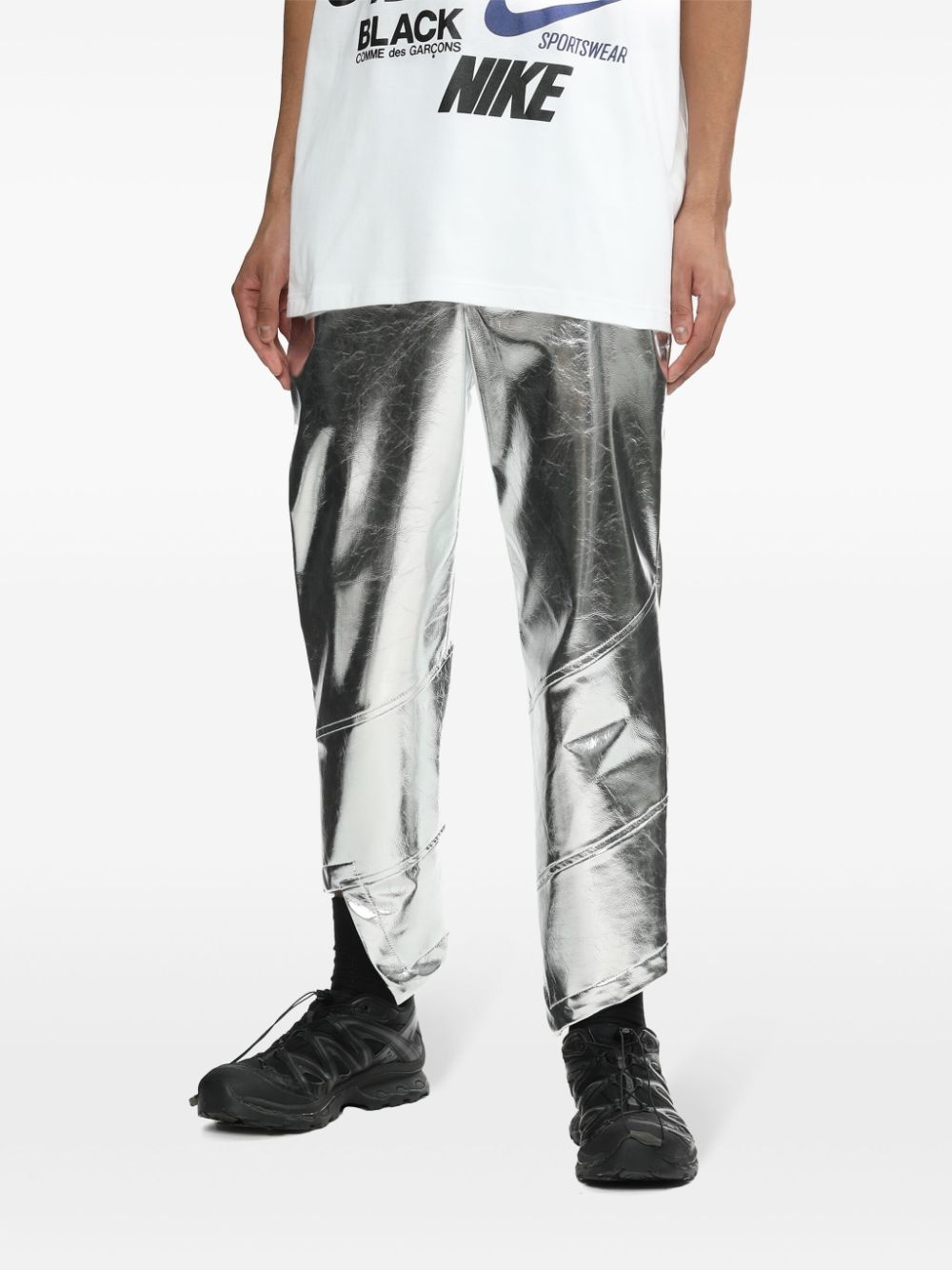 asymmetric cropped trousers - 3